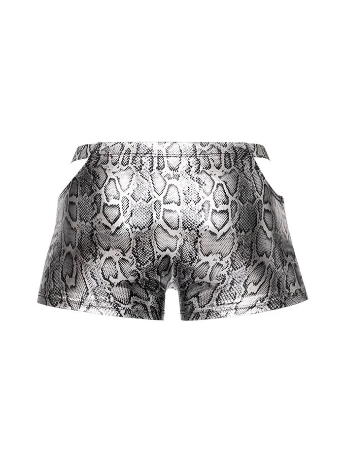 Male Power Anal snaked Pouch Short Medium Silverblack Male Power Anal snaked Pouch Short Medium Silverblack