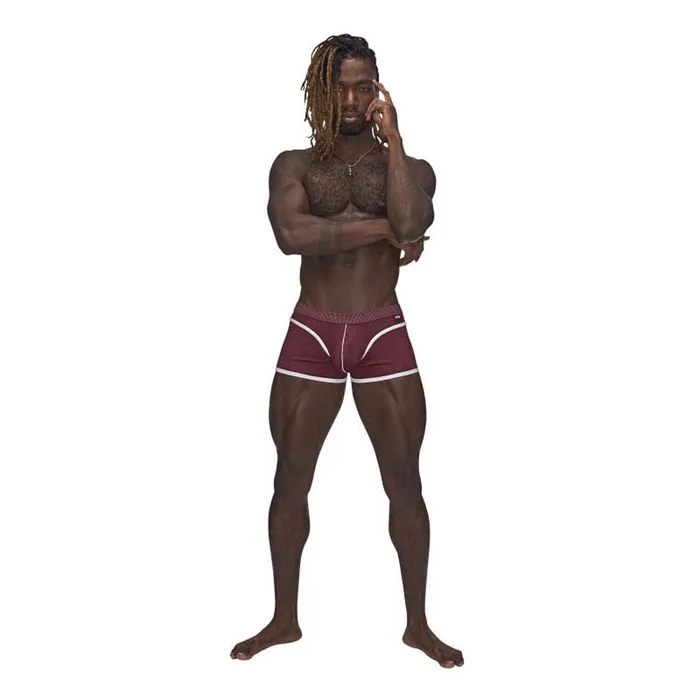 Male Power Anal Sport Mesh Sport Short Burgundy