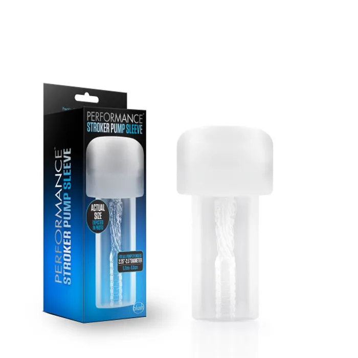 Male Sex Toys Blush Novelties Performance Stroker Pump Sleeve Clear