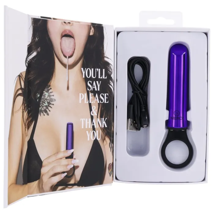 Merci Power Play With Silicone Grip Ring Violet Doc Johnson Male Sex Toys
