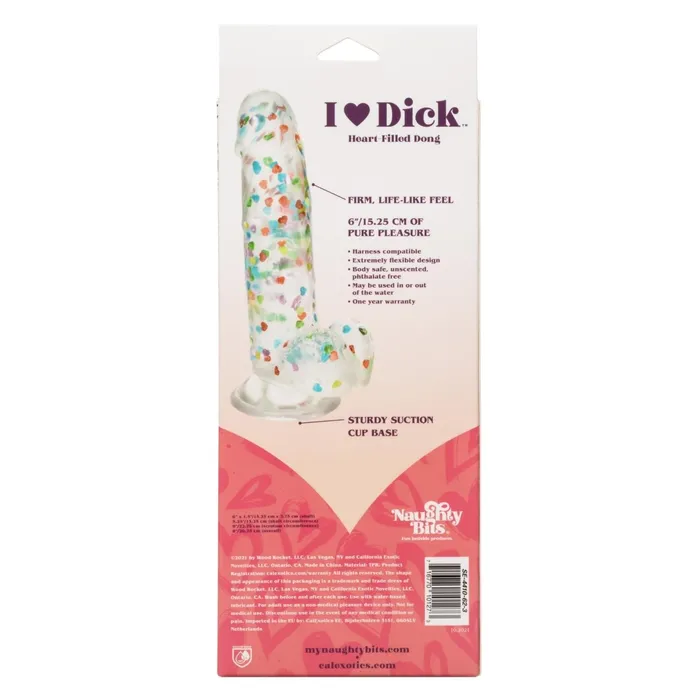 Naughty Bits I Love Dick HeartFilled Dong CalExotics Dildos Naughty Bits I Love Dick HeartFilled Dong CalExotics Dildos