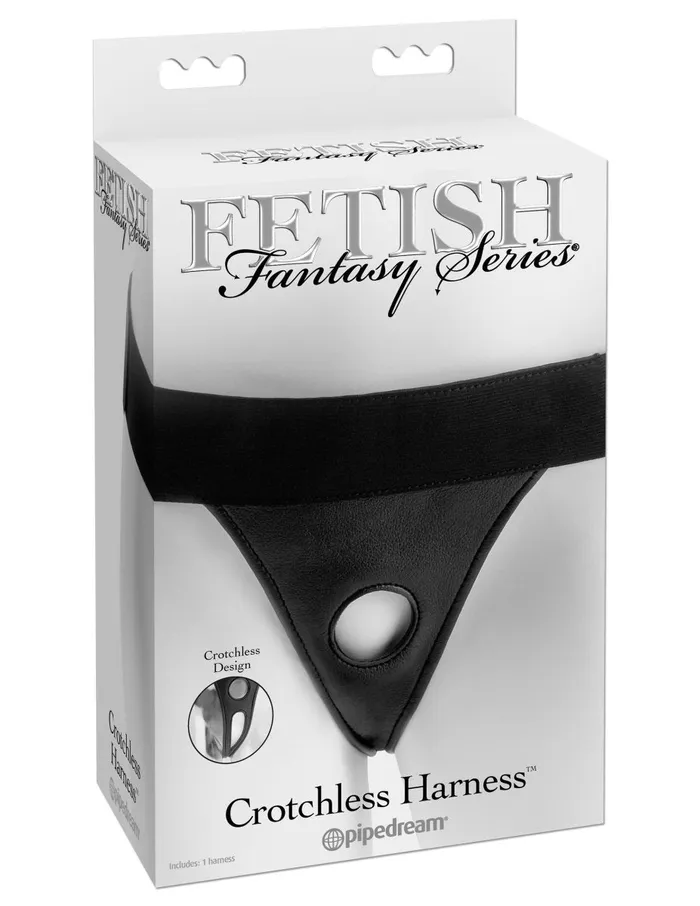 Pipedream Female Sex Toys Fetish Fantasy Series Crotchless Harness Black