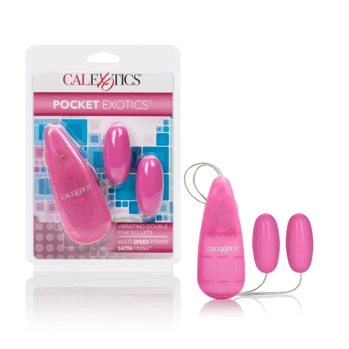Pocket Exotics Vibrating Double Pink Passion Bullets Pink CalExotics Vibrators