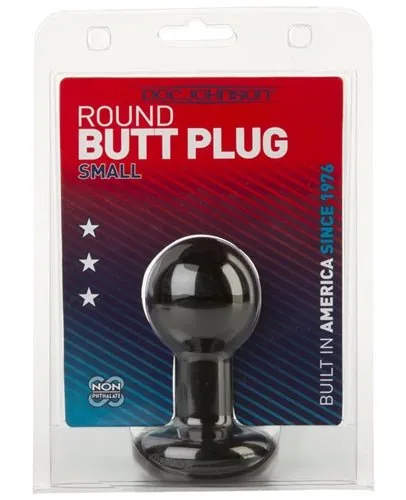 Round Butt Plug Black Doc Johnson Anal