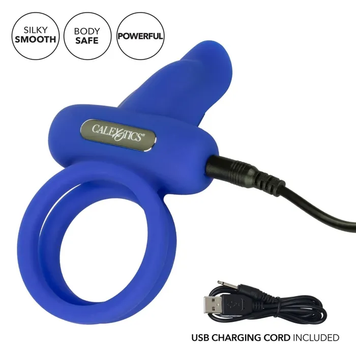 Silicone Rechargeable Dual Pleaser Enhancer CalExotics Female Sex Toys Silicone Rechargeable Dual Pleaser Enhancer CalExotics Female Sex Toys