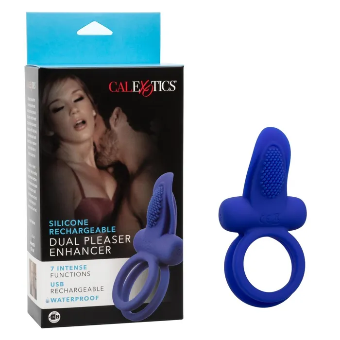 Silicone Rechargeable Dual Pleaser Enhancer CalExotics Female Sex Toys Silicone Rechargeable Dual Pleaser Enhancer CalExotics Female Sex Toys