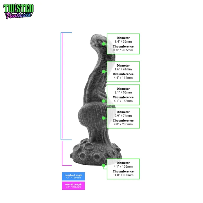 Twisted Fantasies Dildos DOMINUS the Knotted Dildo