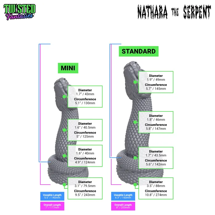 Twisted Fantasies Dildos Nathara the Serpent Dildo