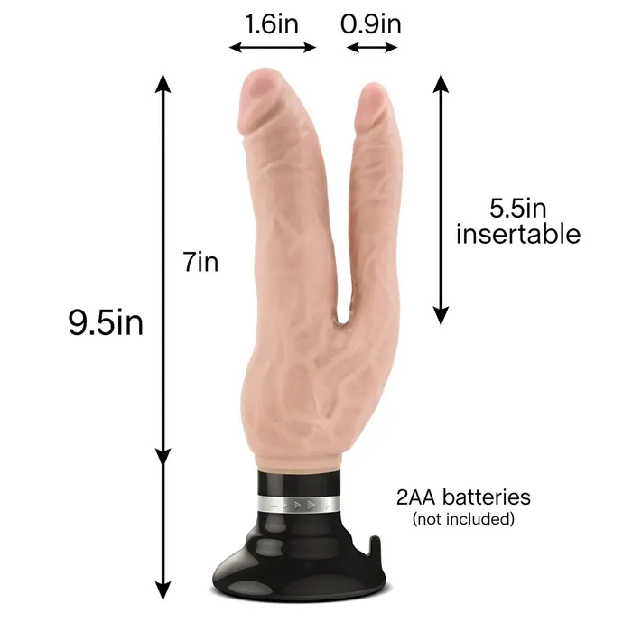 Vibrators Blush Novelties Dr Skin Cock Vibes Double Vibe Beige