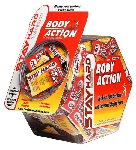 Vibrators Body Action Stay Hard Pillow Packs Jar144 Count