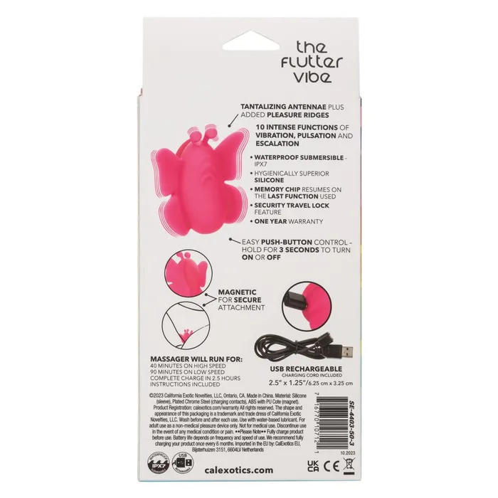 Vibrators CalExotics Neon Vibes the Flutter Vibe Pink Vibrators CalExotics Neon Vibes the Flutter Vibe Pink