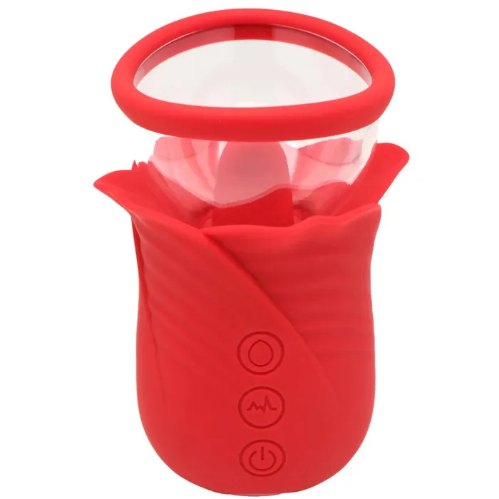 Vibrators XR Brands inmi Lily Lover Sucking and Vibrating Clitoral Stimulator Red Vibrators XR Brands inmi Lily Lover Sucking and Vibrating Clitoral Stimulator Red