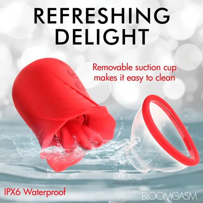 Vibrators XR Brands inmi Lily Lover Sucking and Vibrating Clitoral Stimulator Red Vibrators XR Brands inmi Lily Lover Sucking and Vibrating Clitoral Stimulator Red
