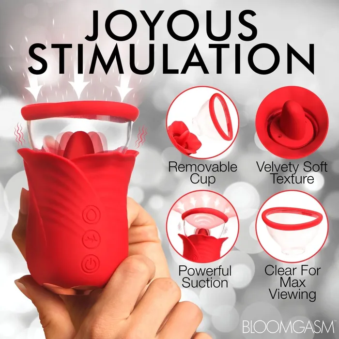 Vibrators XR Brands inmi Lily Lover Sucking and Vibrating Clitoral Stimulator Red Vibrators XR Brands inmi Lily Lover Sucking and Vibrating Clitoral Stimulator Red