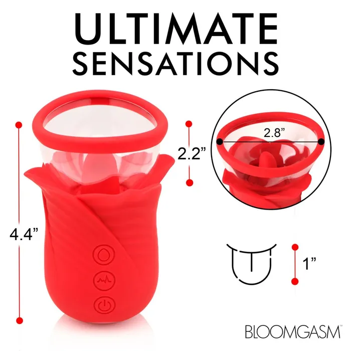 Vibrators XR Brands inmi Lily Lover Sucking and Vibrating Clitoral Stimulator Red Vibrators XR Brands inmi Lily Lover Sucking and Vibrating Clitoral Stimulator Red