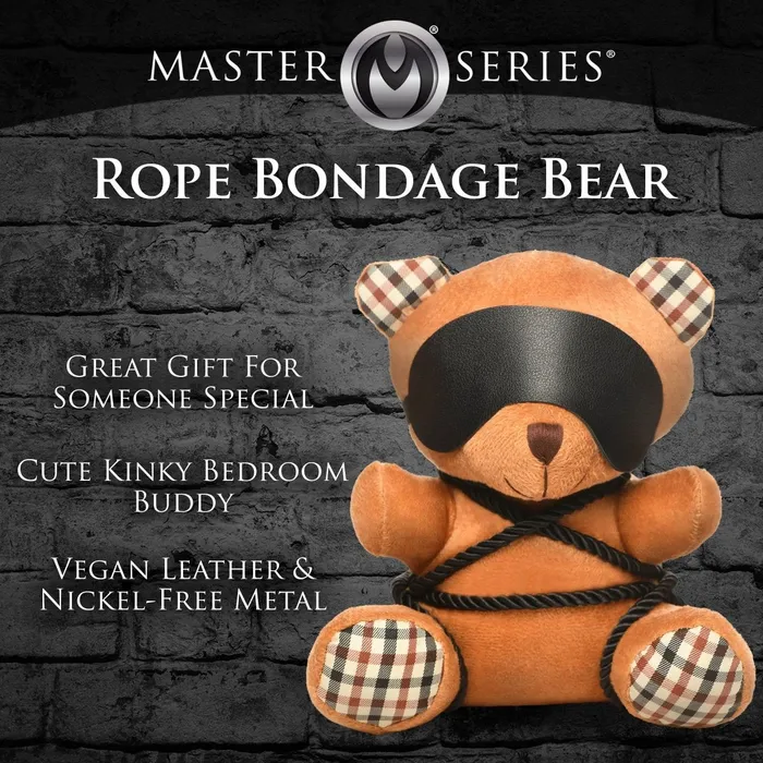Vibrators XR Brands Master Series Rope Teddy Bear Plush Vibrators XR Brands Master Series Rope Teddy Bear Plush