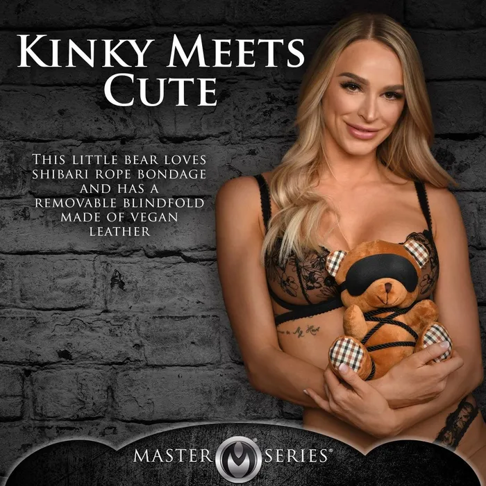 Vibrators XR Brands Master Series Rope Teddy Bear Plush Vibrators XR Brands Master Series Rope Teddy Bear Plush