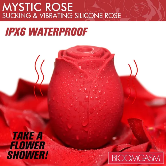 XR Brands inmi Vibrators Mystic Rose Sucking and Vibrating Silicone Rose Red XR Brands inmi Vibrators Mystic Rose Sucking and Vibrating Silicone Rose Red
