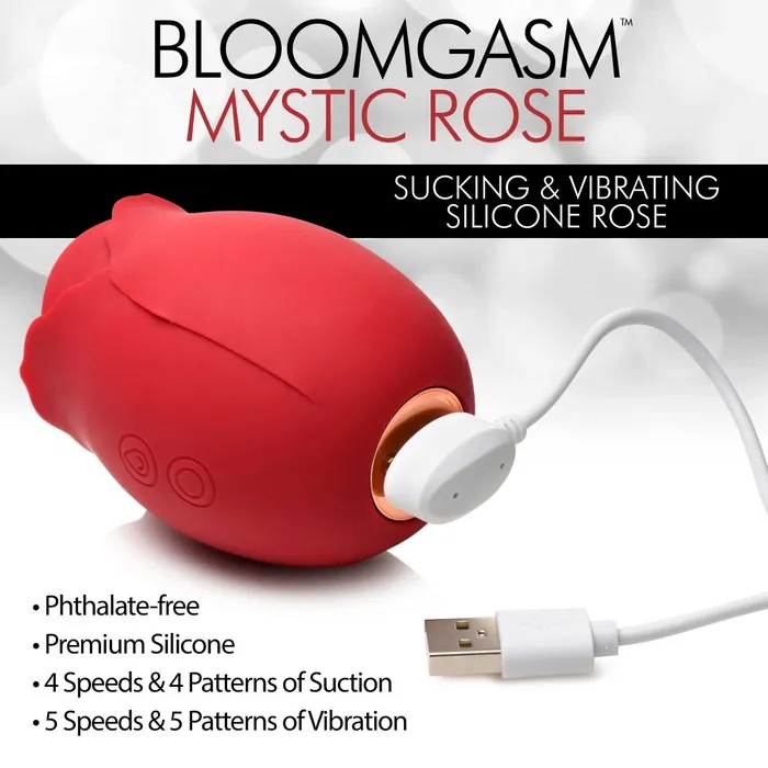 XR Brands inmi Vibrators Mystic Rose Sucking and Vibrating Silicone Rose Red XR Brands inmi Vibrators Mystic Rose Sucking and Vibrating Silicone Rose Red
