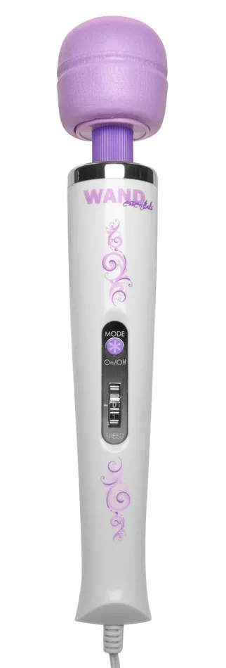 XR Brands Wand Essentials Vibrators 8 Speed 8 Function Wand 110v Purple