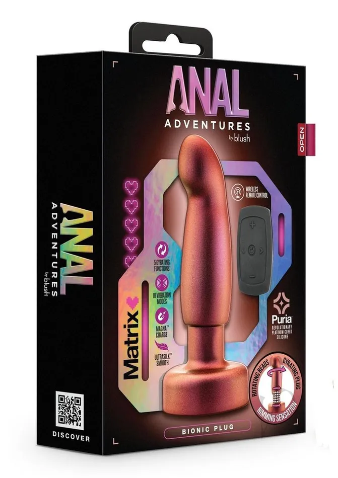 Anal Adventures Anal Aam Bionic Plug Cosmic Copper