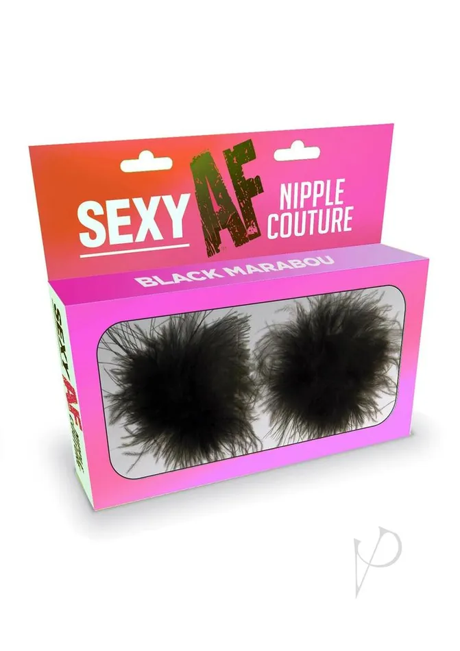 Anal AF Sexy Af Nipple Marabou Black