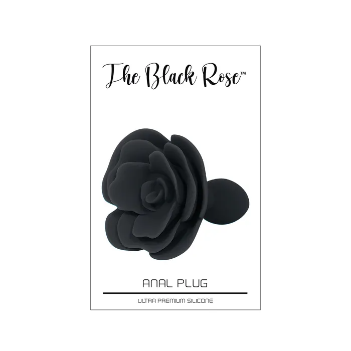 Anal Castle Megastore Black Rose Silicone Butt Plug