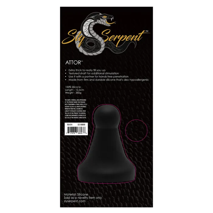 Anal Castle Megastore Sly Serpent Black Attor Plug