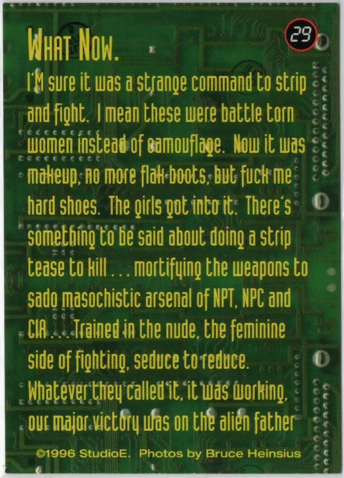 Anal KeatonsKollectibles 1996 Futuristic Warriors Centerfolds of the Future Cory Lang Drina Wild Card 29 Anal KeatonsKollectibles 1996 Futuristic Warriors Centerfolds of the Future Cory Lang Drina Wild Card 29
