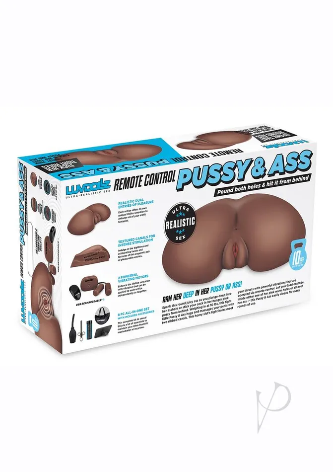 Anal LuvDollz Ld Remote Vibrating Butt Mocha