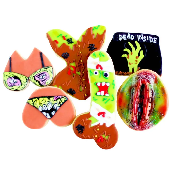 Anal Naughty Cookie Box Zombie Adult Cookie Set