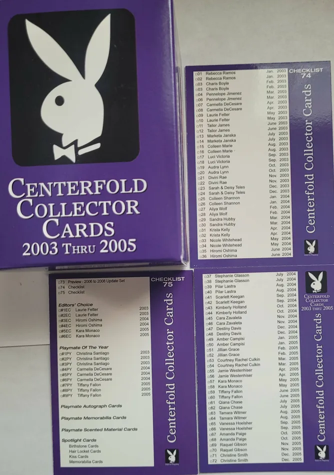 Anal PLAYBOYS UPDATE 20032005 75 CARD BASE SET Murdocs Cards