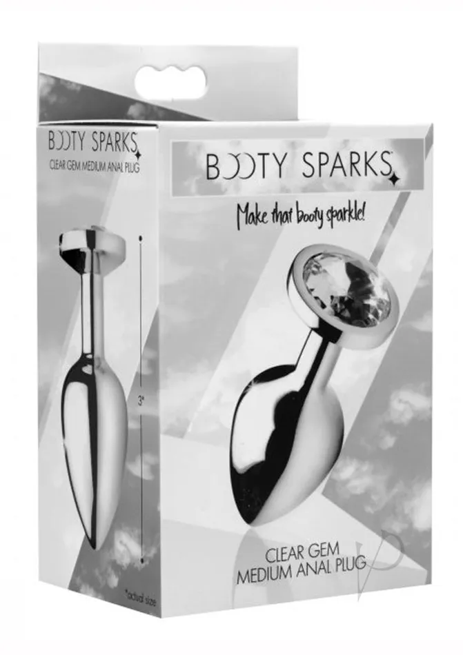 Booty Sparks Anal Booty Sparks Clear Gem Anal Plug Md