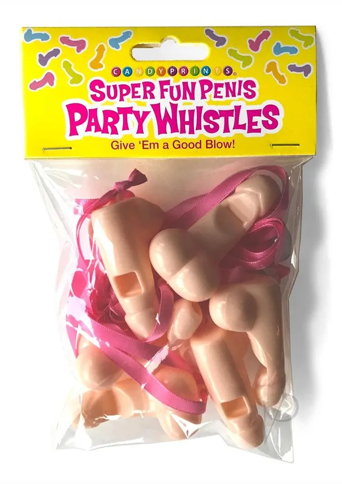 Candyprints Party Male Sex Toys Super Fun Penis Party Whistles 6pk