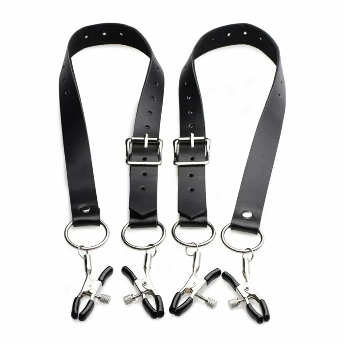 Castle Megastore Master Series Spread Labia Spreader Straps Black Anal