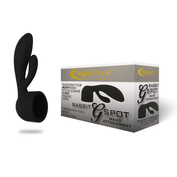 Castle Megastore Vibrators Mighty Wand Black Rabbit Attachment