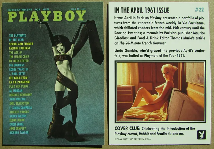 Couples cardplayboy Playboy Centerfolds April Edition cards 1927 sold singly