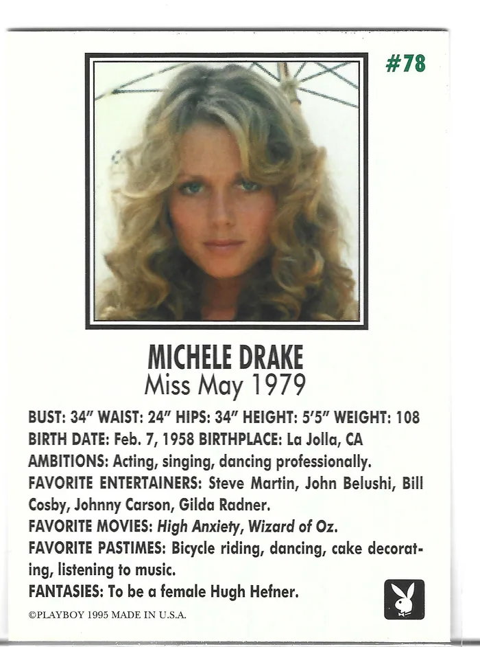 Couples Dans Cards Playboy Centerfolds May Edition Michele Drake Card 78 Couples Dans Cards Playboy Centerfolds May Edition Michele Drake Card 78