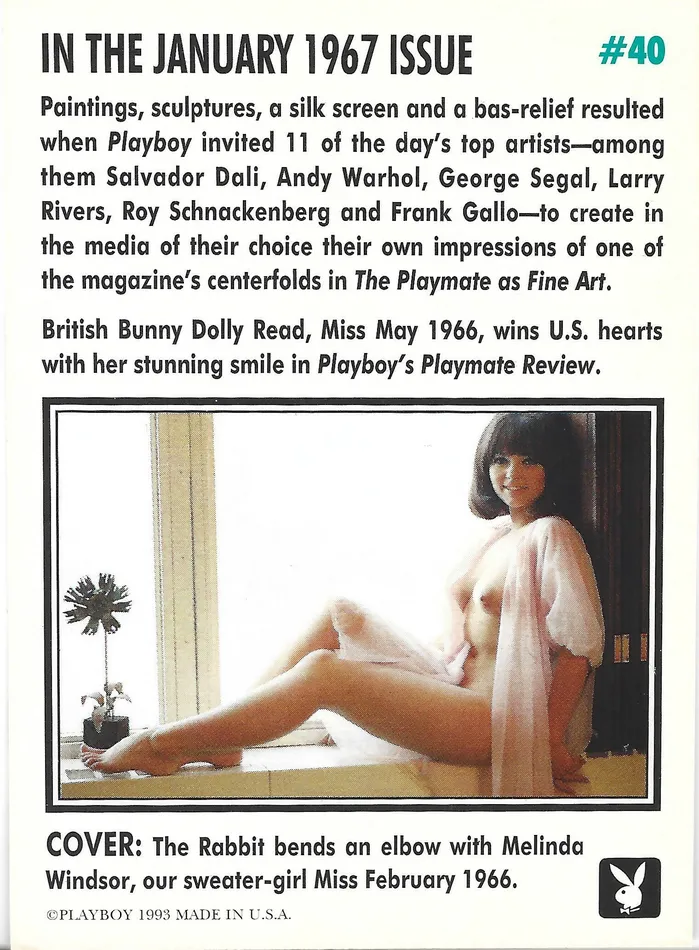 Couples Dans Cards Playboy January Edition Cover Melinda Windsor Card 40
