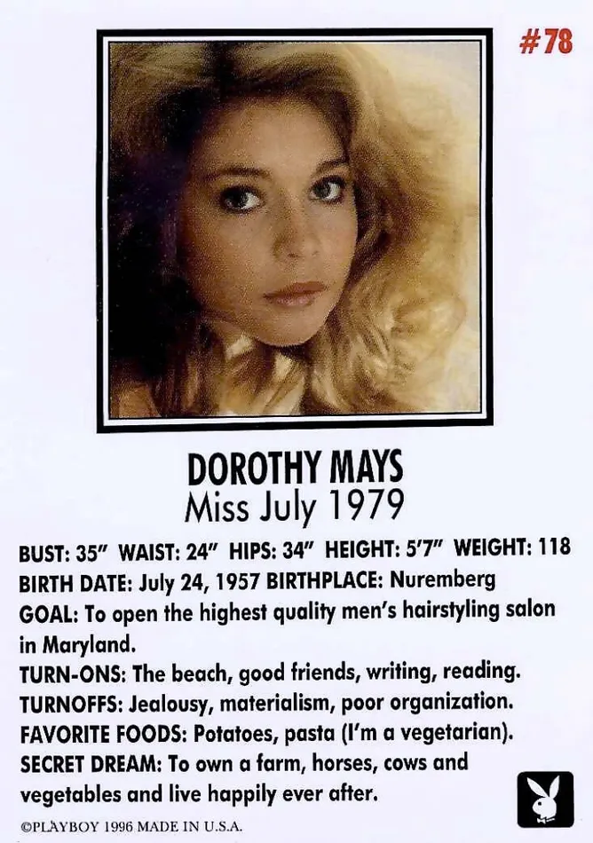 Couples Playboy July Edition 78 Dorothy Mays Greenthunderbirds Cards