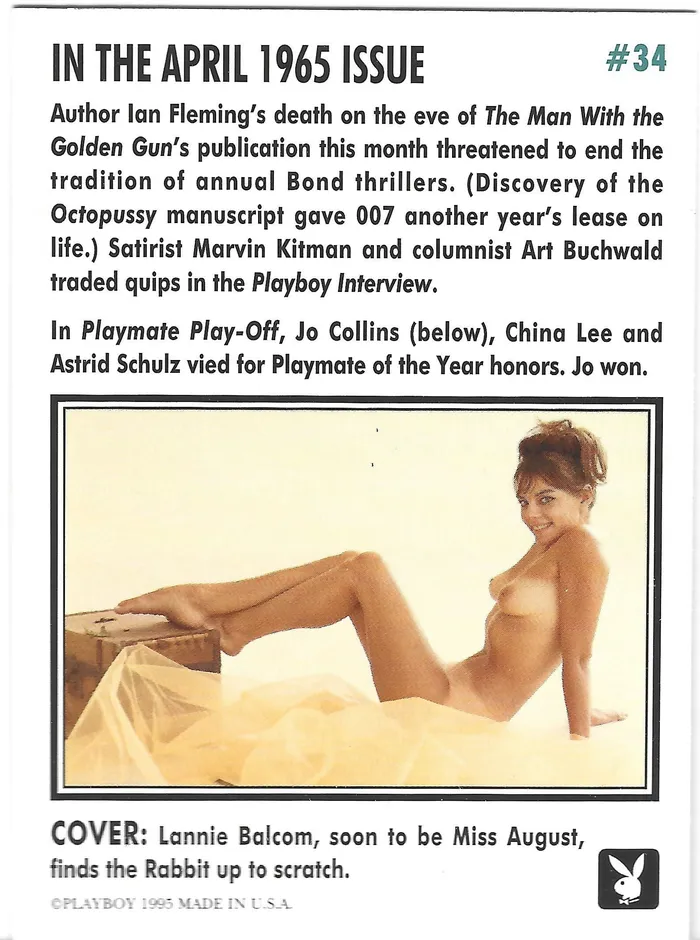 Dans Cards Couples Playboy Centerfolds April Edition Cover Lannie Balcom Jo Collins Back Card 34 Dans Cards Couples Playboy Centerfolds April Edition Cover Lannie Balcom Jo Collins Back Card 34