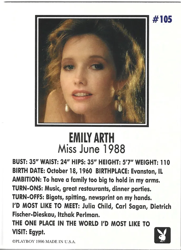 Dans Cards Playboy Centerfolds June Edition Emily Arth Card 105 Couples Dans Cards Playboy Centerfolds June Edition Emily Arth Card 105 Couples