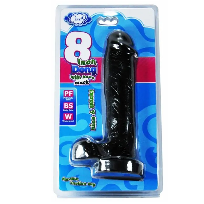 Dildos Cloud 9 Cloud 9 Delightful Dong 8 Inch Suction Cup Realistic Dildo w Balls