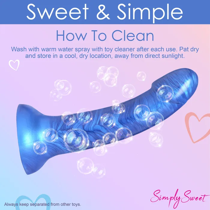 Dildos Metallic Silicone 7 Inch Dildo Curve Toys