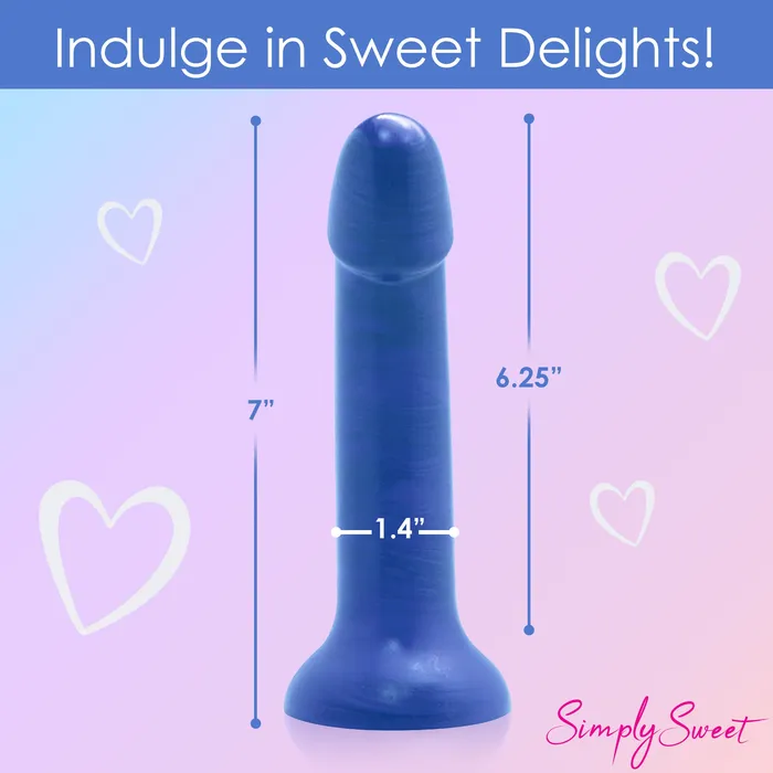 Dildos Metallic Silicone 7 Inch Dildo Curve Toys