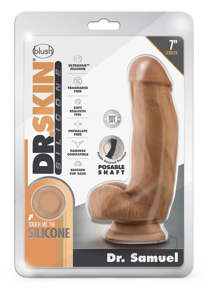 Dr Skin Female Sex Toys Dr Skin Silic Dr Samuel 7 Dildo Mocha