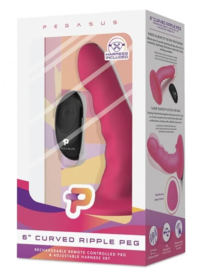 Female Sex Toys Pegasus Peg Curved Ripple 6