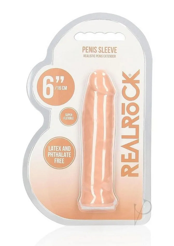 Female Sex Toys Realrock skin Penis Ext 6 Fle Real Rock