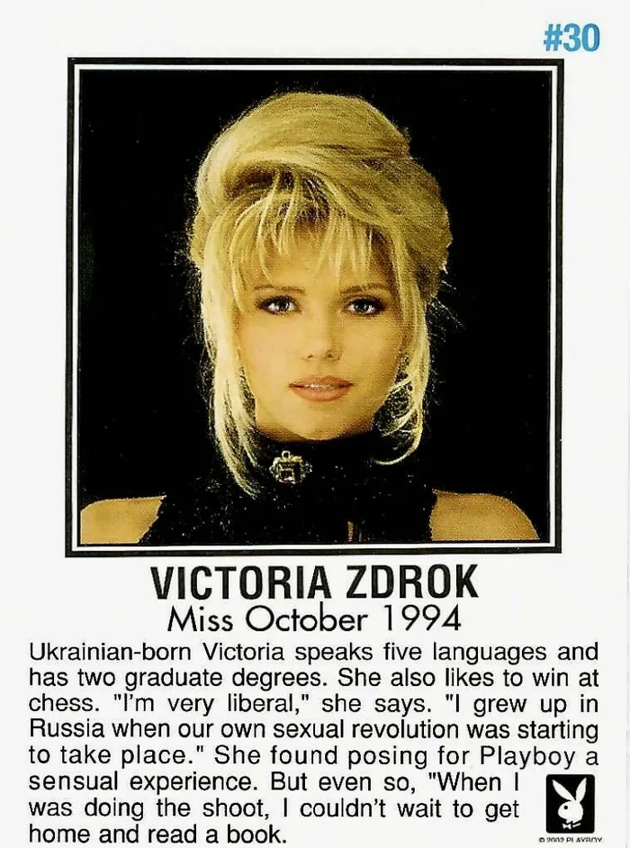 Greenthunderbirds Cards Vibrators Playboy Centerfold Collector Cards 1994 Thru 1996 30 Victoria Zdrok