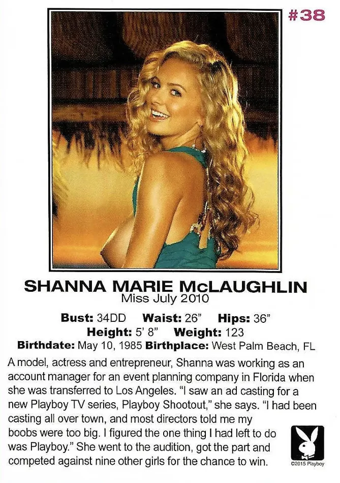 Greenthunderbirds Cards Vibrators Playboy Centerfold Collector Cards 2009 Thru 2011 38 Shanna Marie McLaughlin